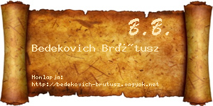 Bedekovich Brútusz névjegykártya
